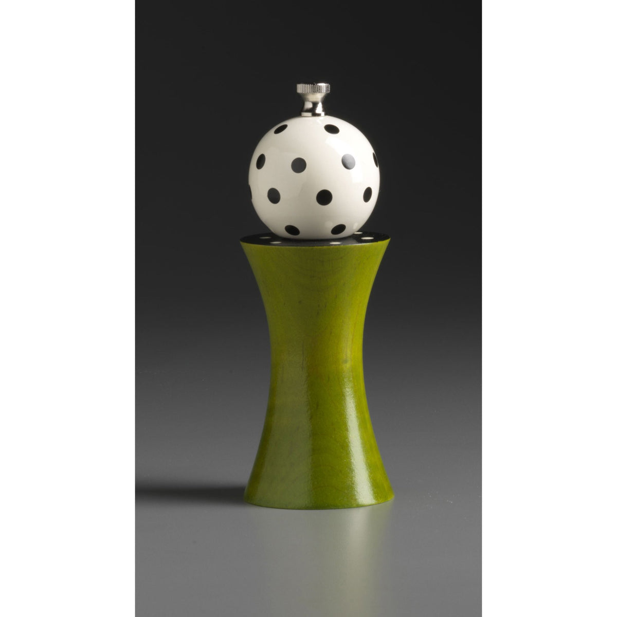 Grooved in Turquoise, Lime, and Black Wooden Salt and Pepper Mill Grinder  Shaker by Robert Wilhelm of Raw Design