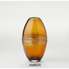 Hot Glass Alley Jake Pfeifer Elegance Series Bouy Vase in Amber, Hand-blown Art-glass vase