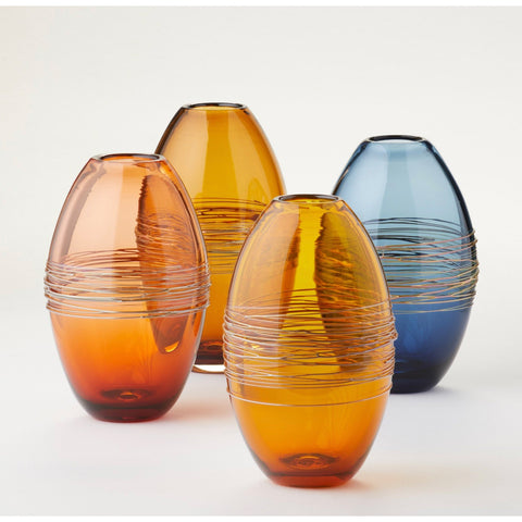 Hot Glass Alley Jake Pfeifer Elegance Series Bouy Vase, Hand-blown art-glass vase