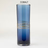 Hot Glass Alley Jake Pfeifer Elegance Series Cylinder Vases in Cobalt