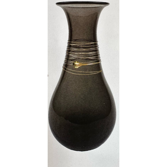 Hot glass Alley Elegance Series Teardrop Vase in Grey