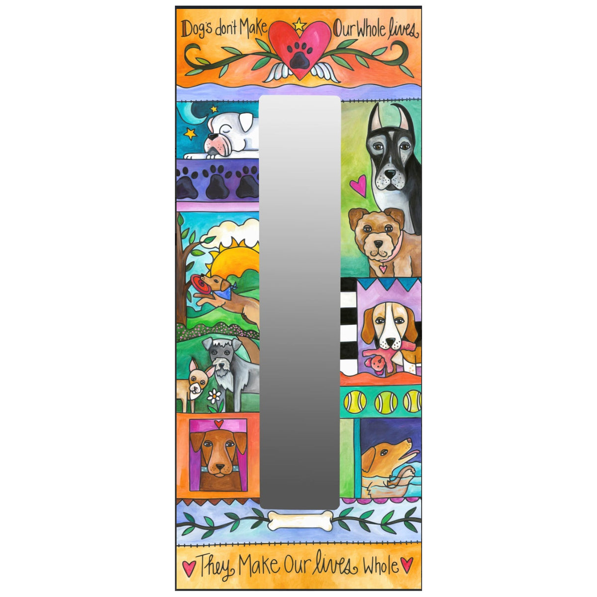 Sincerely Sticks Rectangular Mirror Dogs World Artistic Artisan Mirrors ...