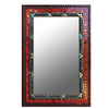 Mosaic Rectangular Sangria Mirror by Zetamari, Angie Heinrich